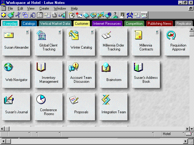 Lotus Notes Workspace