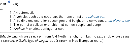word definition