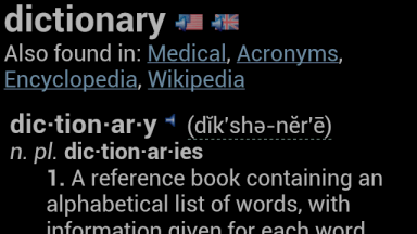 dictionary defined in Google Glass