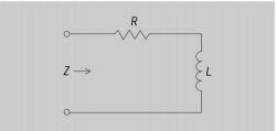 Circuit with a resistor and inductor in series