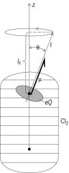 Interaction of 35 CI nucleus with the electric field of a Cl 2 molecule