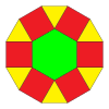 Hexagonal cupola flat.svg