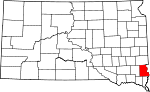 State map highlighting Lincoln County
