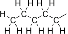 Skeletal formula of pentyl with all explicit hydrogens added