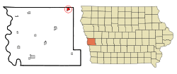 Location of Dunlap, Iowa