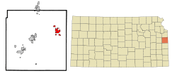 Location within Miami County and Kansas