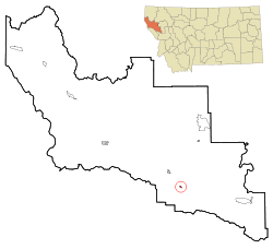 Location of Paradise, Montana
