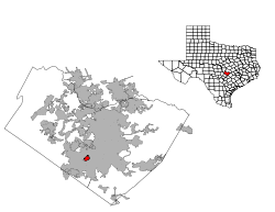 Location of Sunset Valley, Texas