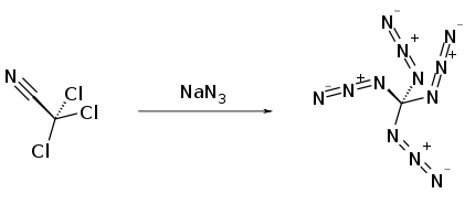 Tetraazidomethane synthesis 01.svg