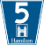 Hamilton Ontario Road 5 Shield.svg