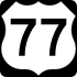 U.S. Highway 77 marker