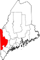 State map highlighting Oxford County