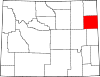 State map highlighting Weston County