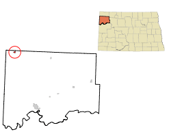 Location of Grenora, North Dakota