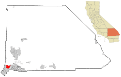 Location of Rancho Cucamonga in San Bernardino County