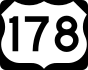 U.S. Route 178 marker