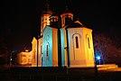 Church in Loznica by night.JPG
