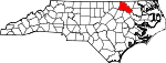 State map highlighting Halifax County