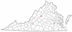 Location of Sherando, Virginia