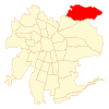 Map of Lo Barnechea commune in Santiago Metropolitan Region