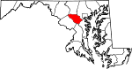 State map highlighting Howard County