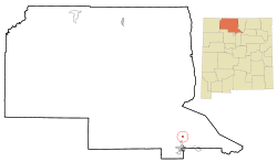Location of Alcalde, New Mexico