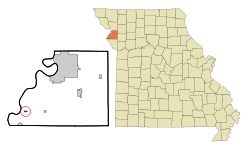 Location of Rushville, Missouri