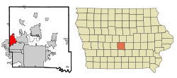 Location of Grimes, Iowa