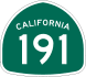 State Route 191 marker