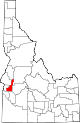 State map highlighting Gem County