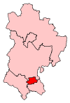 A small constituency south of the centre of the county.