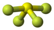 Ball-and-stick model of sulfur tetrafluoride