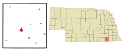 Location of Fairbury, Nebraska