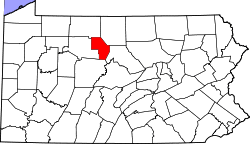 Map of Cameron County, Pennsylvania