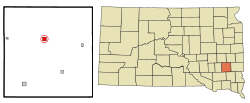 Location in McCook County and the state of South Dakota