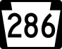 Pennsylvania Route 286 marker