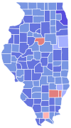 Illinois Senate Election Results by County, 2008.svg