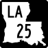 Louisiana Highway 25 marker
