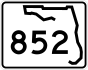 State Road 852 marker