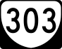 State Route 303 marker