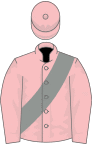 Pink, grey sash
