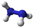 Ball and stick model of hydrazine
