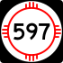 State Road 597 marker