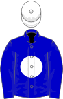 Blue, white disc, white cap