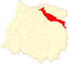 Map of Curicó commune in the Maule Region