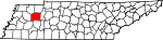 State map highlighting Carroll County