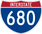 Interstate 680 marker