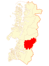 Map of Cochrane commune in Aisén Region