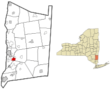 Location of Red Oaks Mill, New York