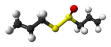 Ball and stick model of R-allicin